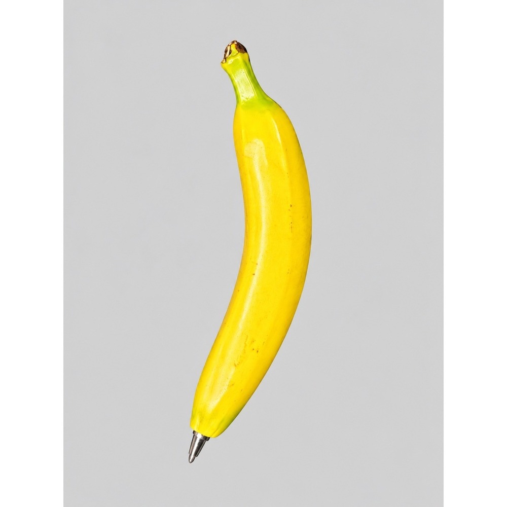 Novelty Banana Ballpoint Pen Yellow Fruit Shaped Office Desk Accessory Gag Gift